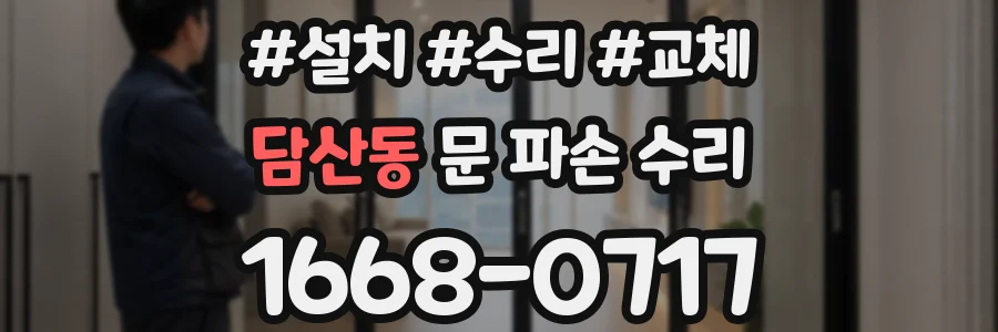 담산동 문 파손 수리