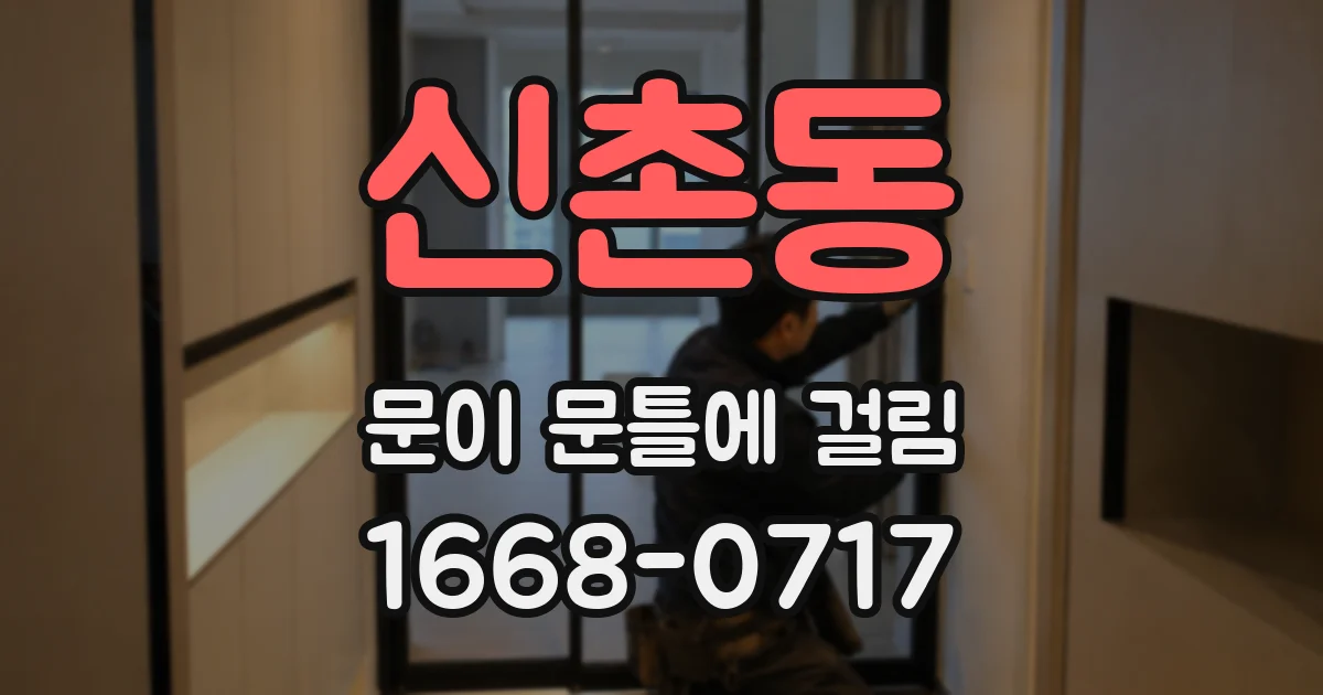 신촌동 문이 문틀에 걸림