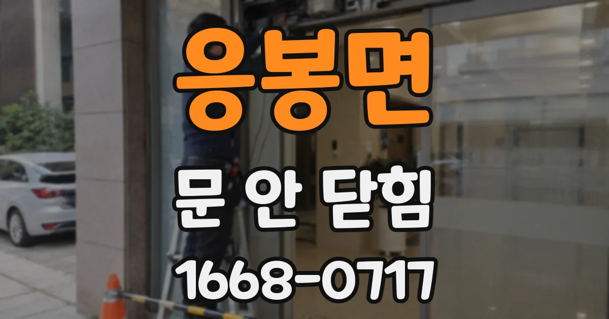 응봉면 문 안 닫힘