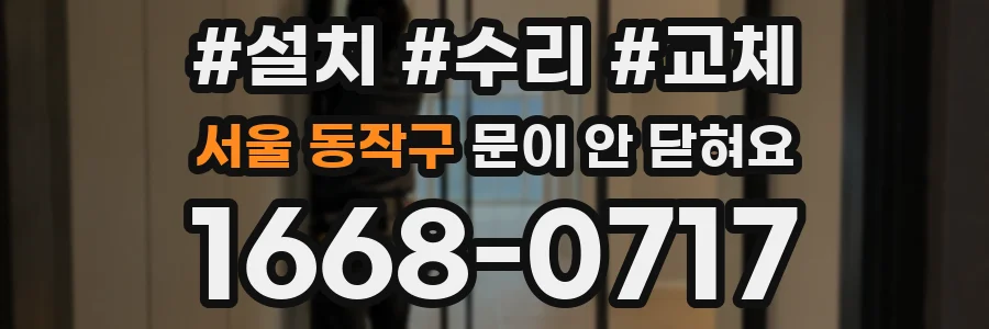 서울 동작구 문이 안 닫혀요