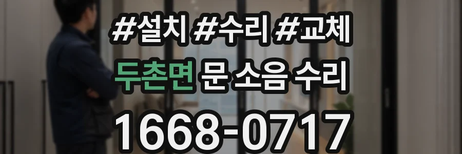두촌면 문 소음 수리