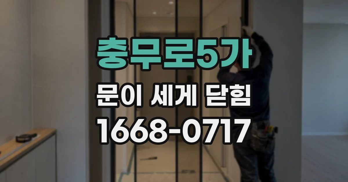 충무로5가 문이 세게 닫힘