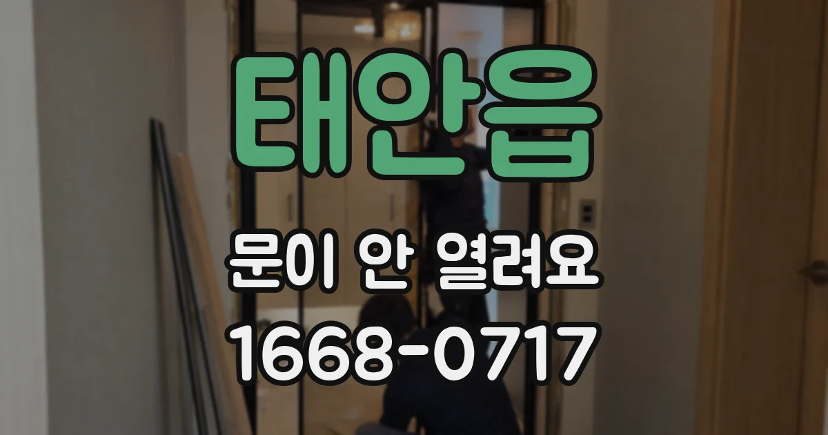 태안읍 문이 안 열려요