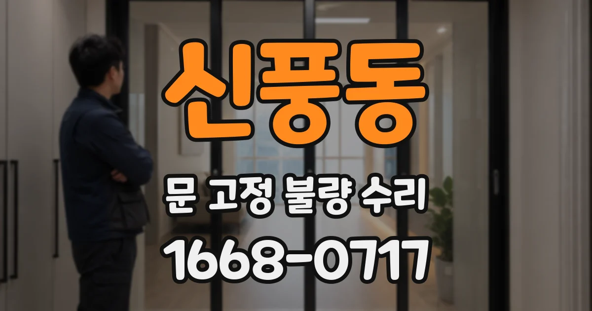 신풍동 문 고정 불량 수리