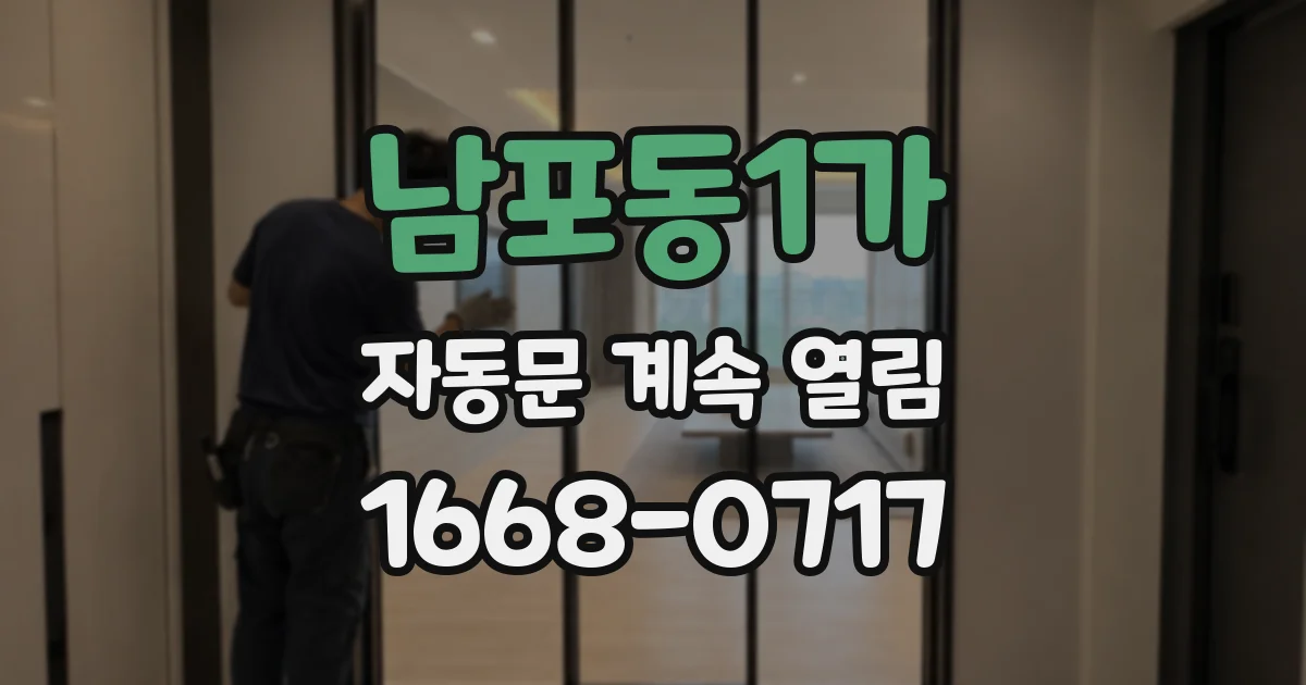 남포동1가 자동문 계속 열림