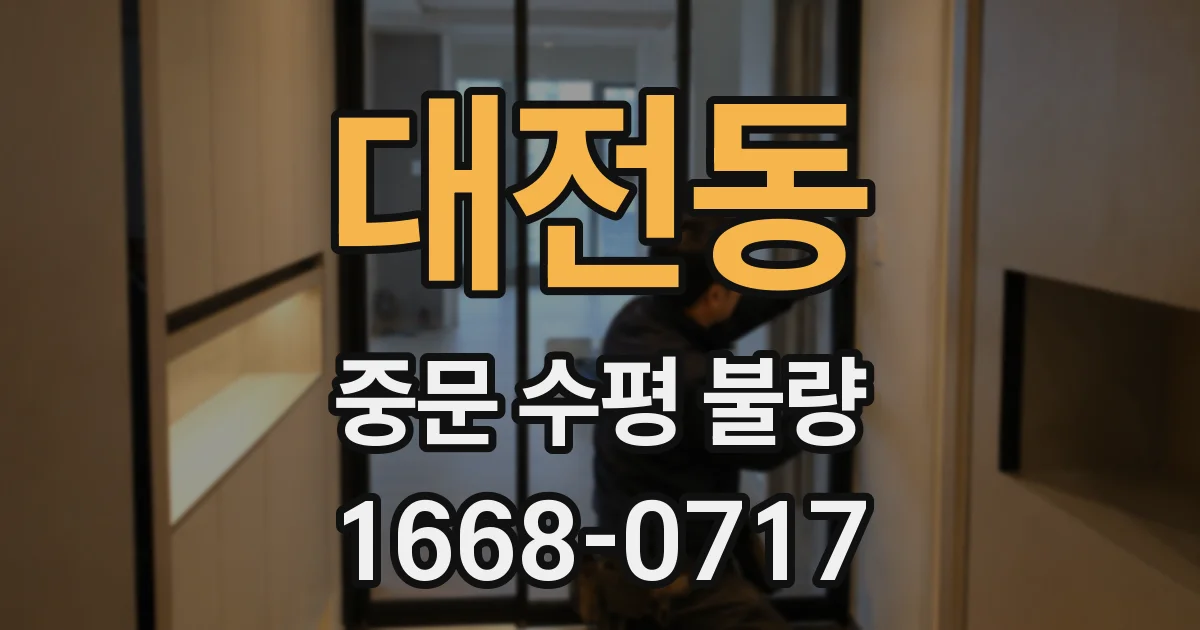 대전동 중문 수평 불량