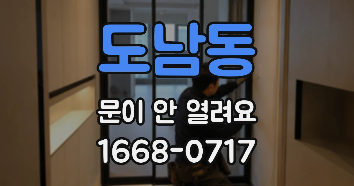 도남동 문이 안 열려요