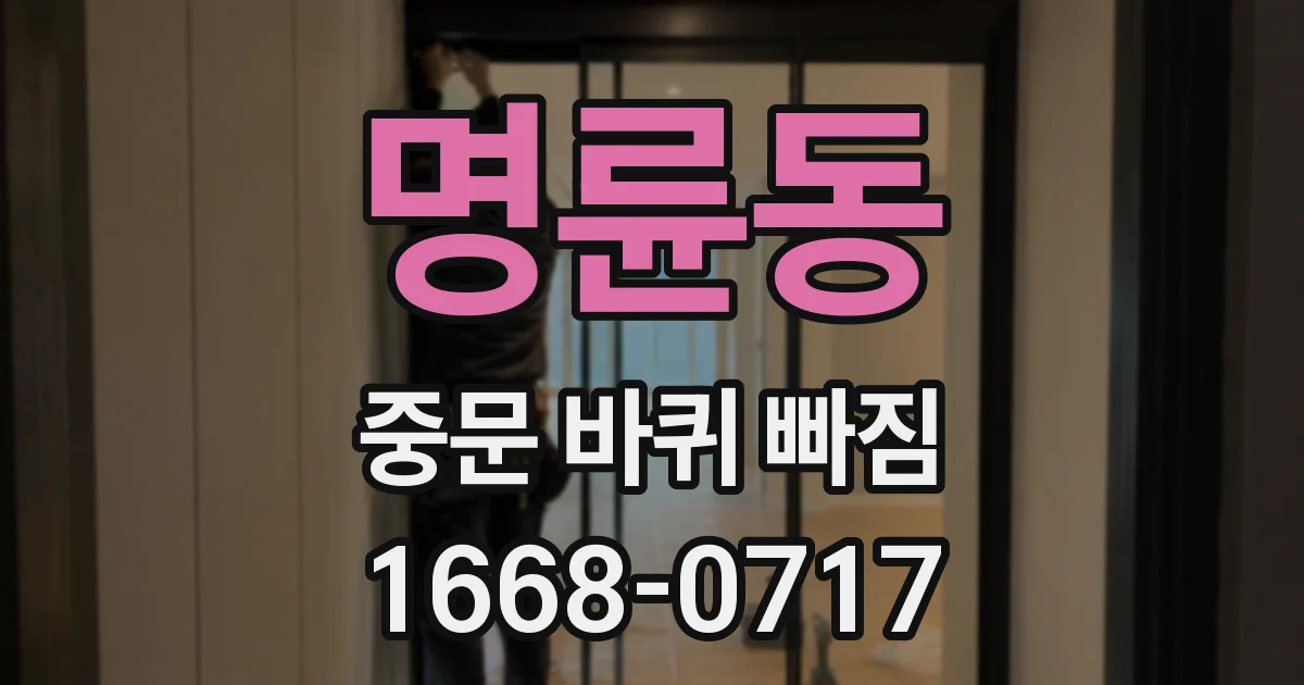 명륜동 중문 바퀴 빠짐