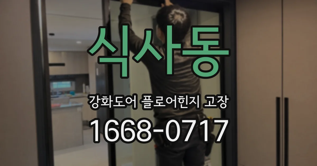 식사동 강화도어 플로어힌지 고장