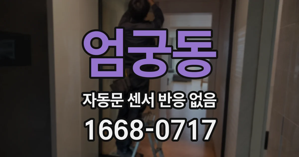 엄궁동 자동문 센서 반응 없음