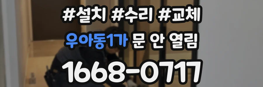 우아동1가 문 안 열림
