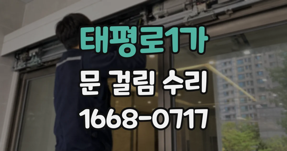 태평로1가 문 걸림 수리