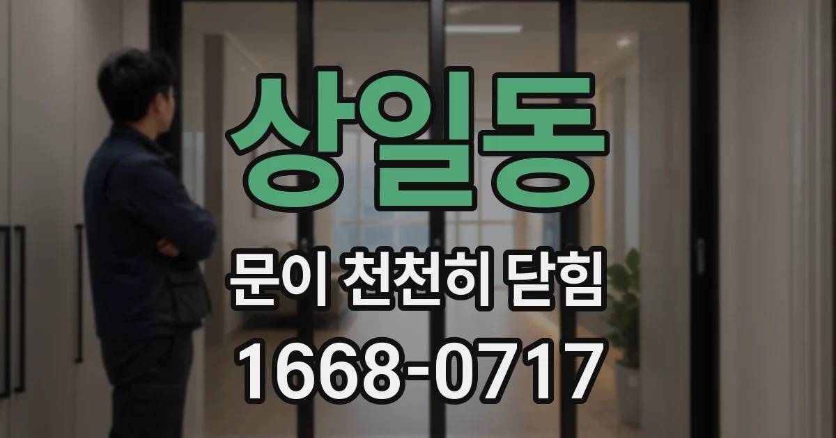 상일동 문이 천천히 닫힘