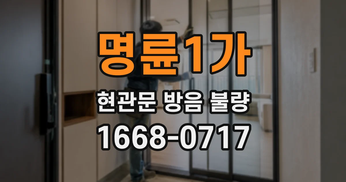 명륜1가 현관문 방음 불량