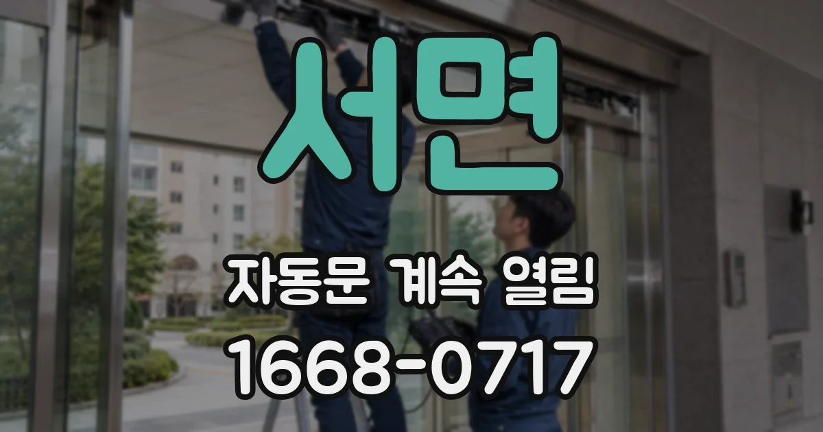 서면 자동문 계속 열림