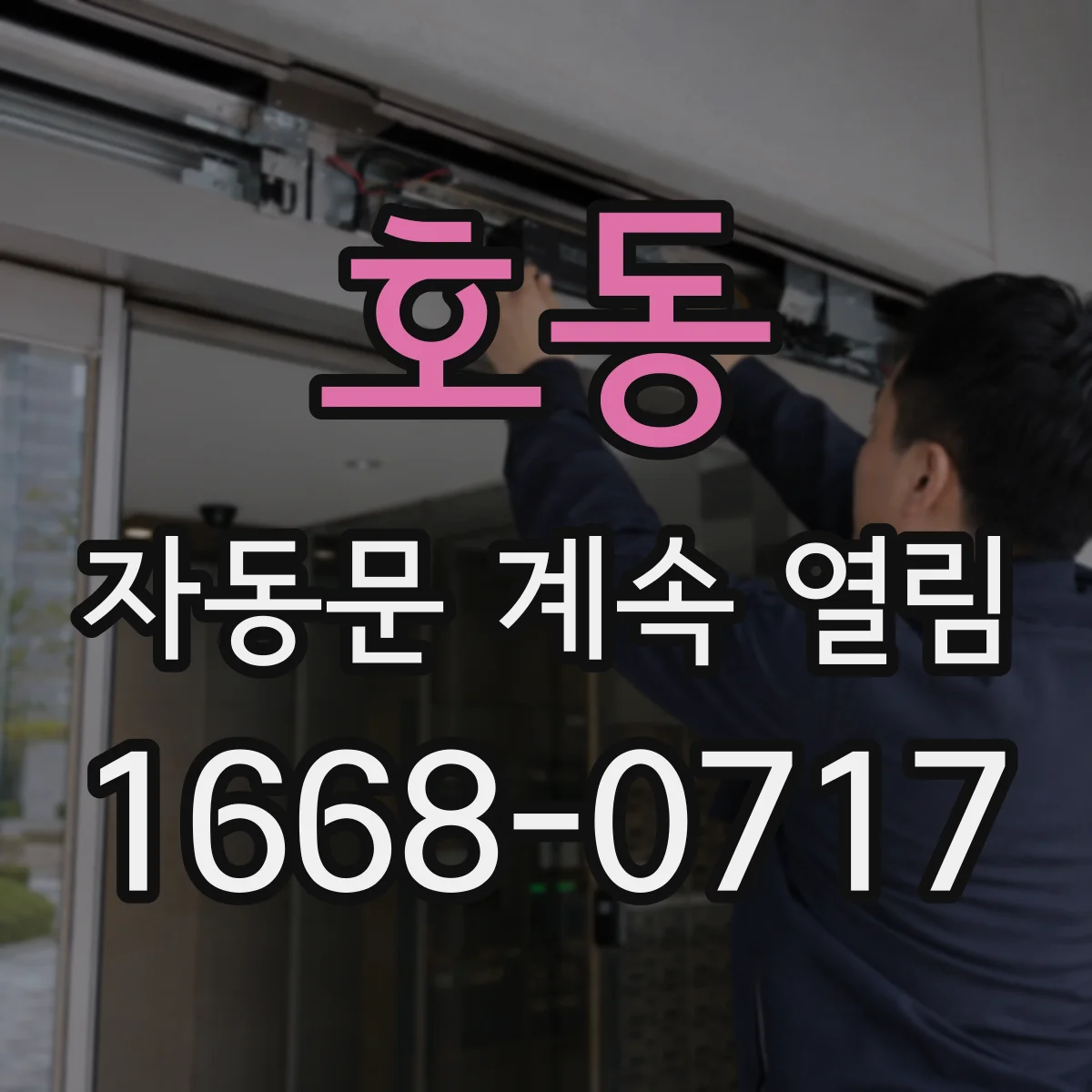 호동 자동문 계속 열림