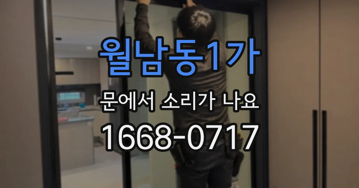 월남동1가 문에서 소리가 나요