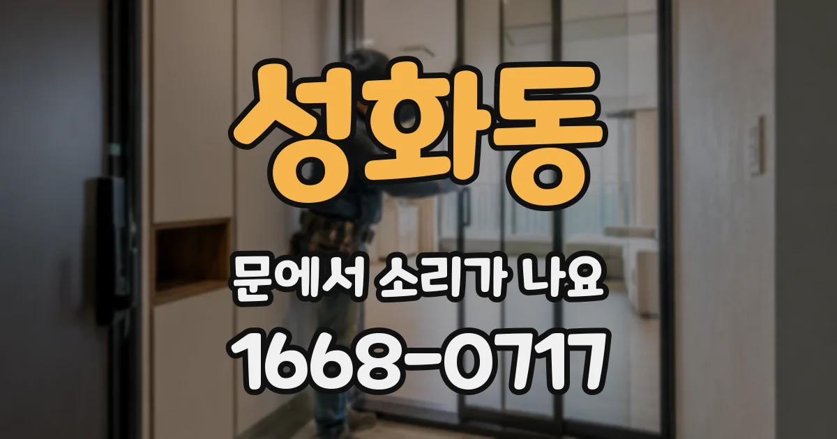 성화동 문에서 소리가 나요