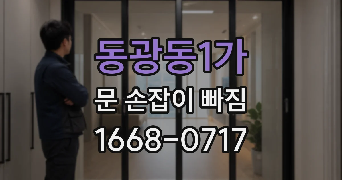 동광동1가 문 손잡이 빠짐