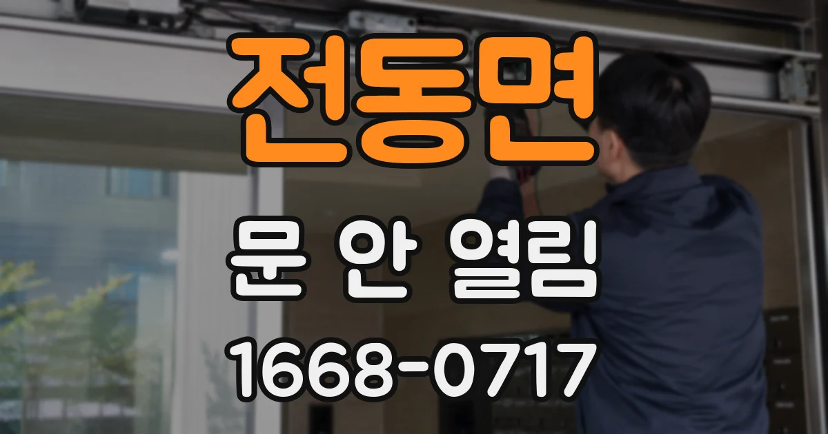 전동면 문 안 열림