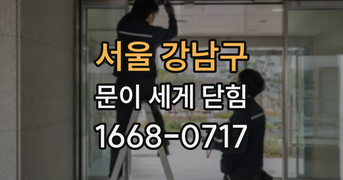 서울 강남구 문이 세게 닫힘