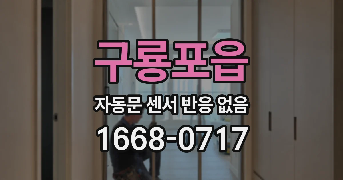 구룡포읍 자동문 센서 반응 없음