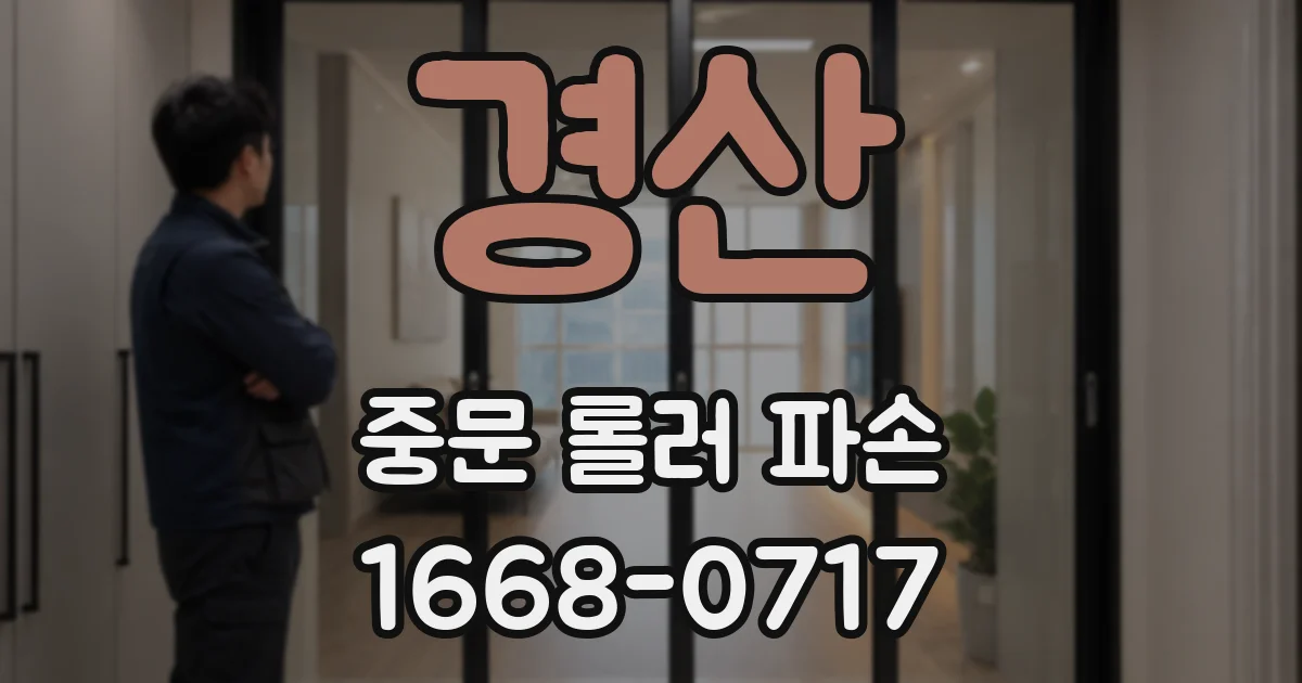 경산 중문 롤러 파손