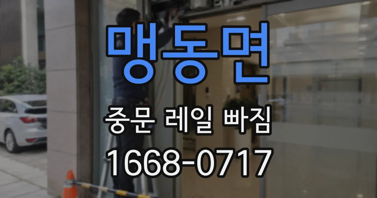 맹동면 중문 레일 빠짐