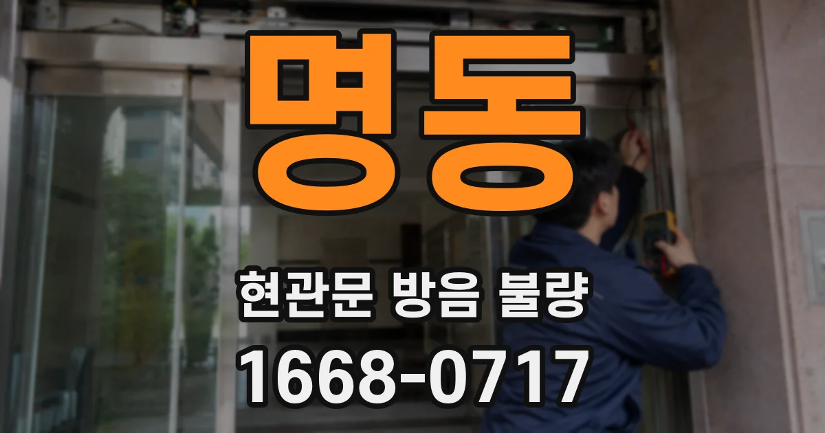 명동 현관문 방음 불량