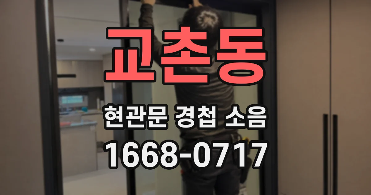 교촌동 현관문 경첩 소음