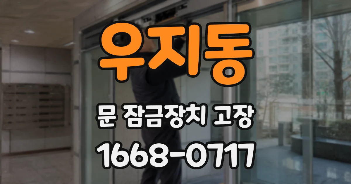 우지동 문 잠금장치 고장