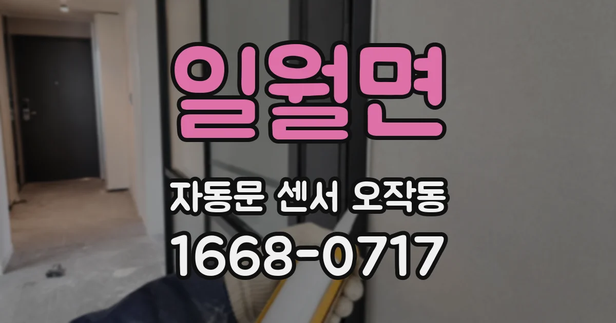 일월면 자동문 센서 오작동