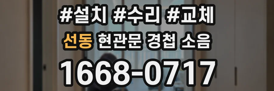 선동 현관문 경첩 소음