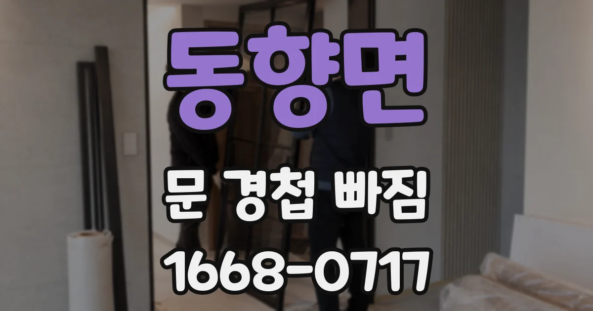 동향면 문 경첩 빠짐