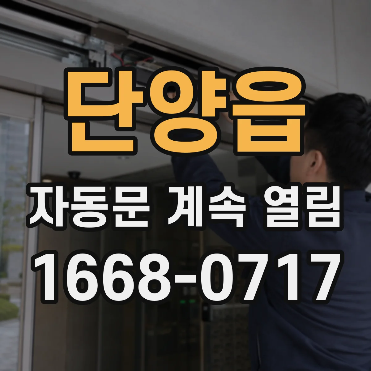 단양읍 자동문 계속 열림