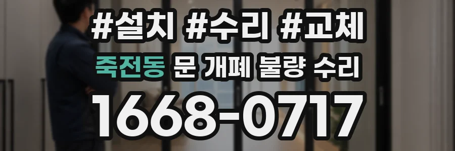 죽전동 문 개폐 불량 수리
