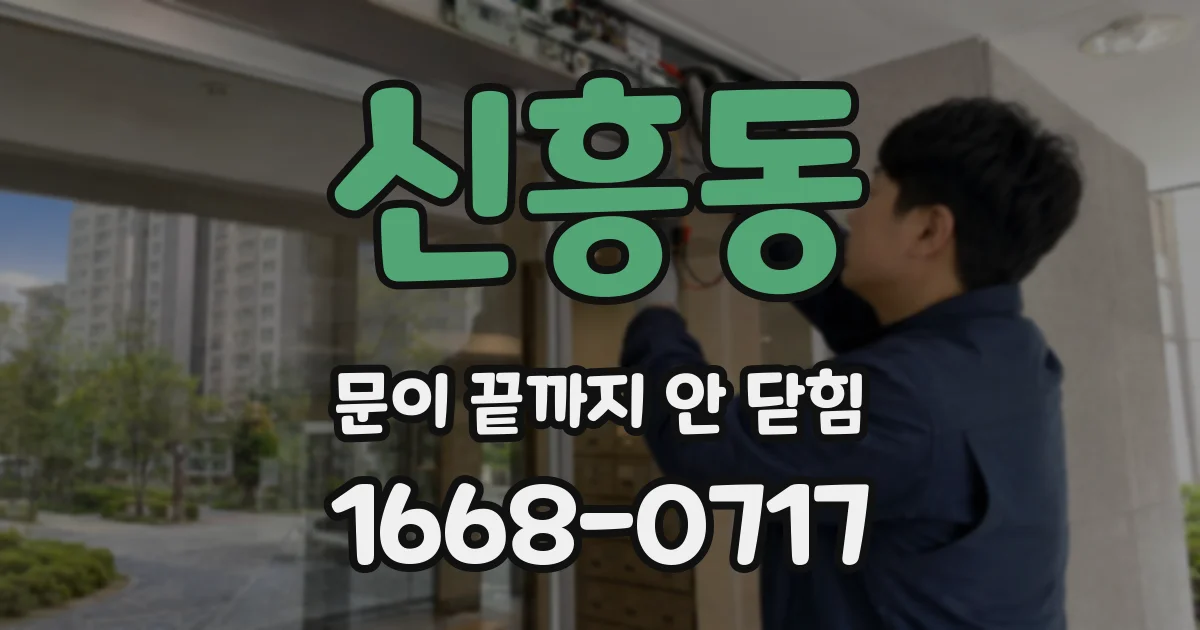 신흥동 문이 끝까지 안 닫힘
