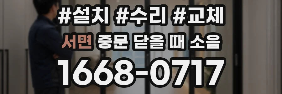 서면 중문 닫을 때 소음