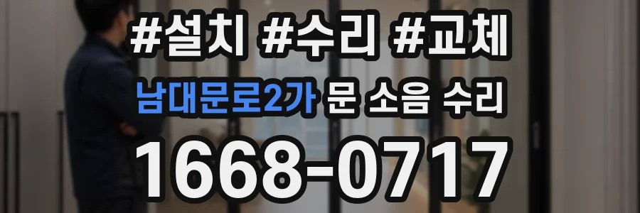 남대문로2가 문 소음 수리