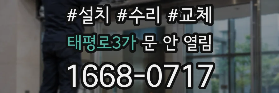 태평로3가 문 안 열림