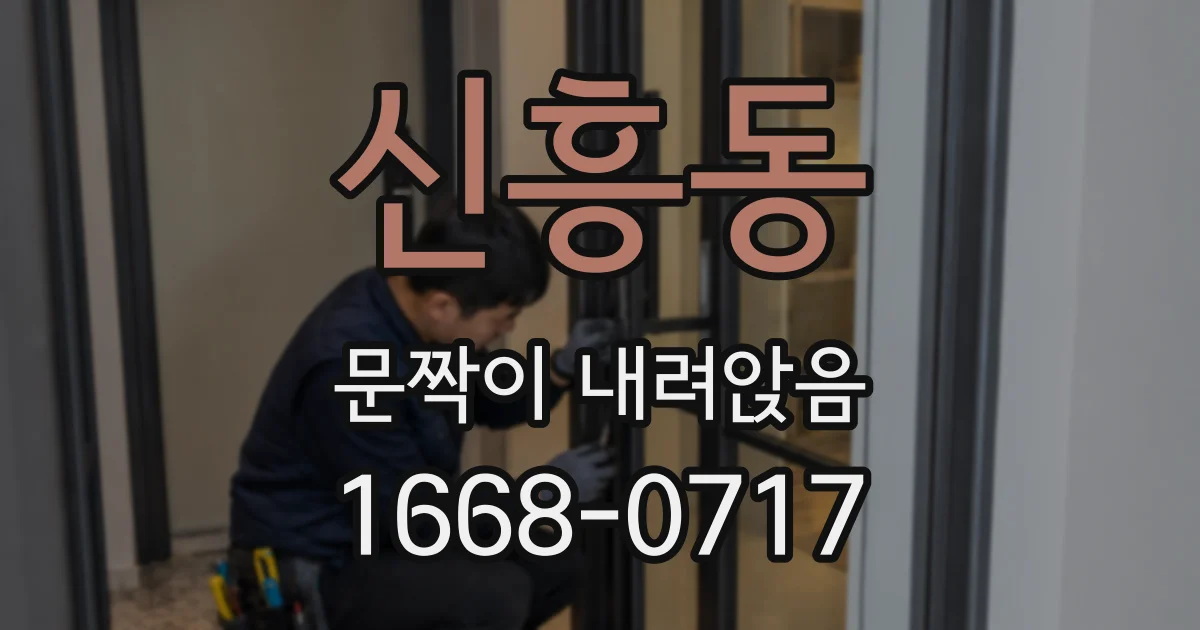신흥동 문짝이 내려앉음