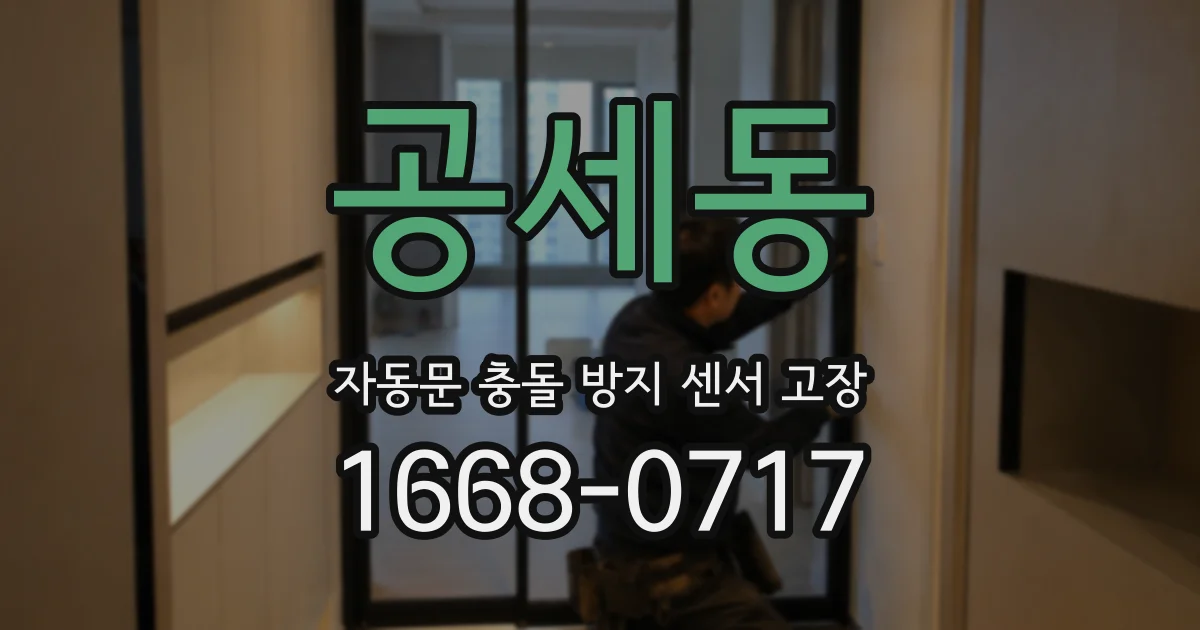 공세동 자동문 충돌 방지 센서 고장