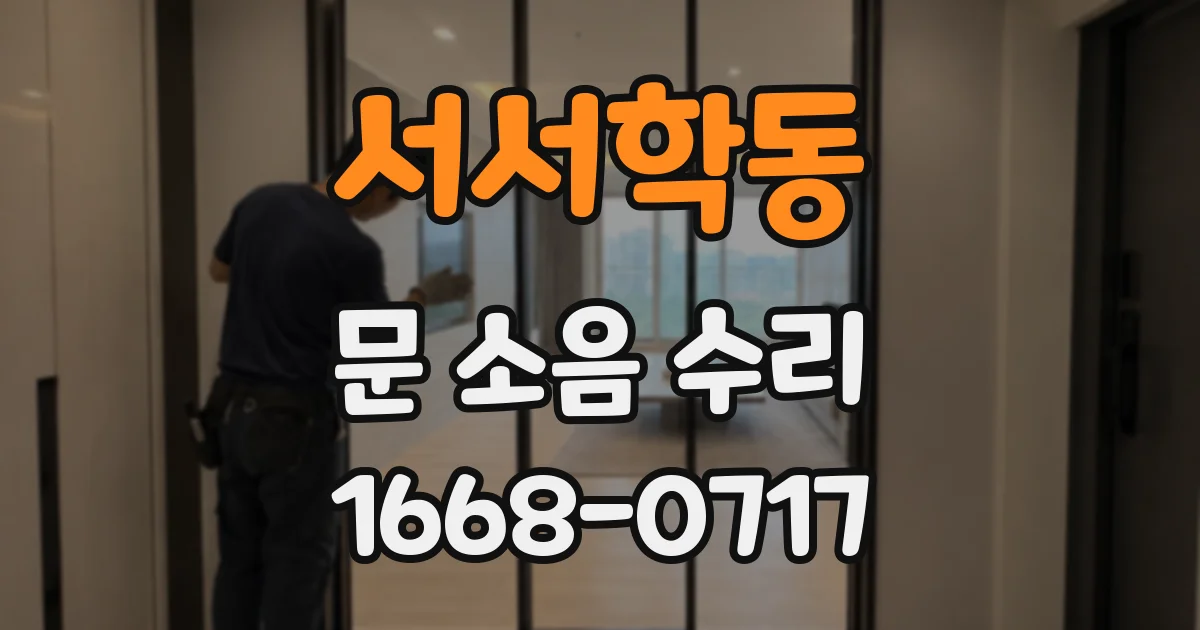 서서학동 문 소음 수리