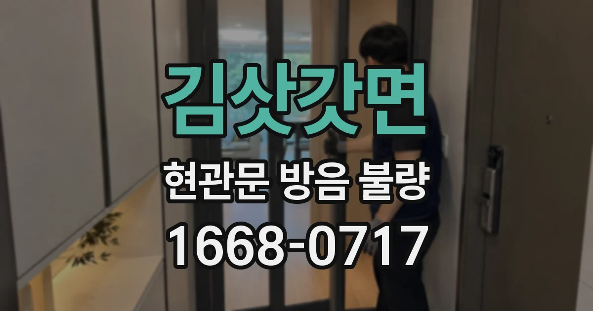 김삿갓면 현관문 방음 불량