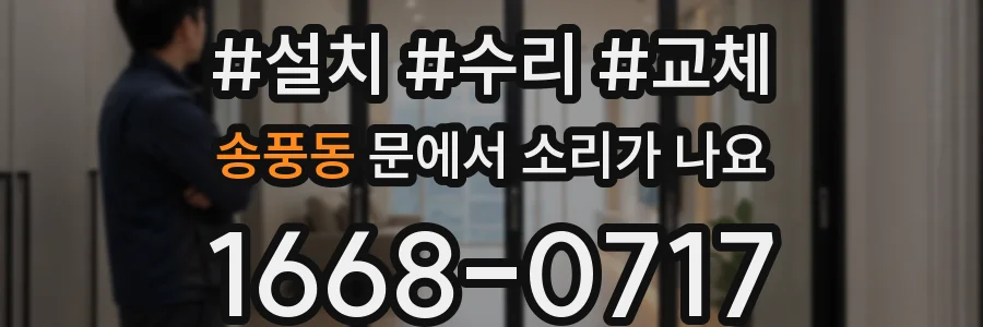송풍동 문에서 소리가 나요