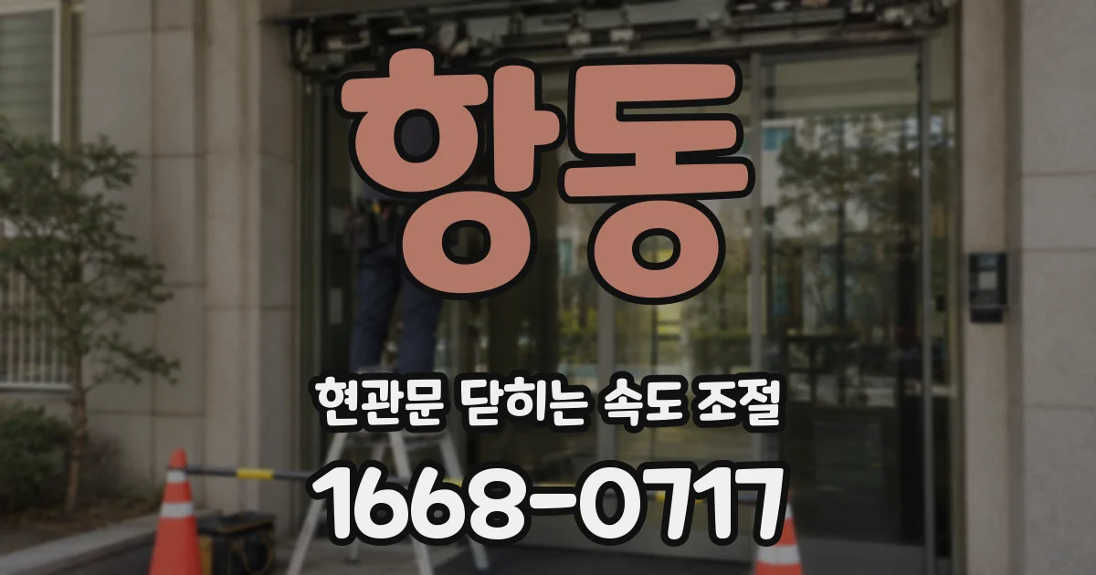항동 현관문 닫히는 속도 조절