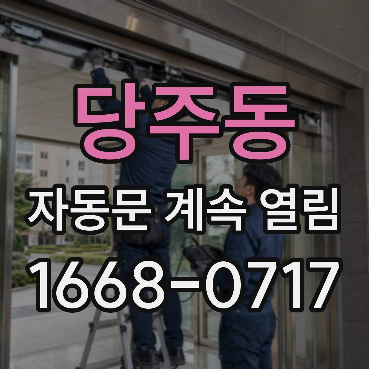 당주동 자동문 계속 열림