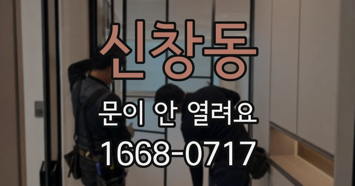 신창동 문이 안 열려요