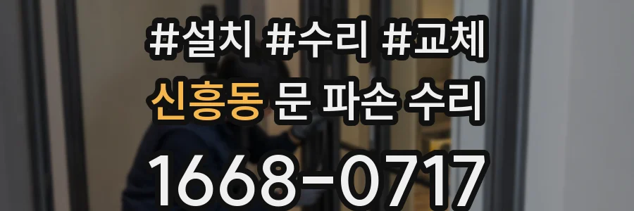 신흥동 문 파손 수리