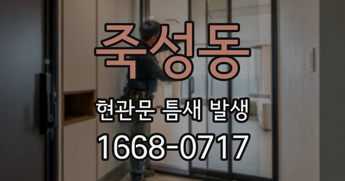 죽성동 현관문 틈새 발생